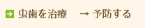 虫歯を治療 → 予防する